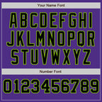 Custom Purple Neon Green-Black Pinstripe Authentic Split Fashion Baseball Jersey