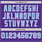 Custom Purple White-Light Blue Pinstripe Authentic Split Fashion Baseball Jersey