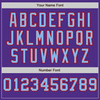 Custom Purple Red-Light Blue Pinstripe Authentic Split Fashion Baseball Jersey