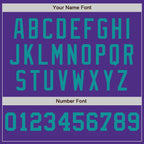 Custom Purple White-Teal Pinstripe Authentic Split Fashion Baseball Jersey