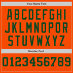 Custom Orange White-Green Pinstripe Authentic Split Fashion Baseball Jersey