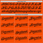 Custom Orange White-Brown Pinstripe Authentic Split Fashion Baseball Jersey