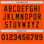 Custom Orange White-Brown Pinstripe Authentic Split Fashion Baseball Jersey