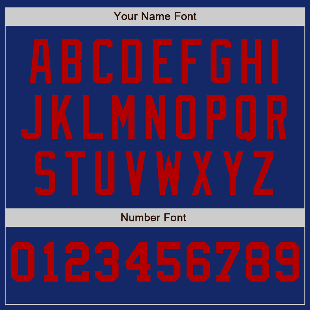 Custom Royal White-Red Pinstripe Authentic Split Fashion Baseball Jersey