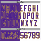 Custom Purple Old Gold-White Split Fashion Hockey Lace Neck Jersey