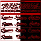 Custom Black Red-White Split Fashion Hockey Lace Neck Jersey