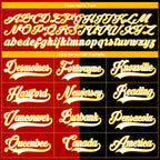 Custom Black White Red-Gold Split Fashion Hockey Lace Neck Jersey