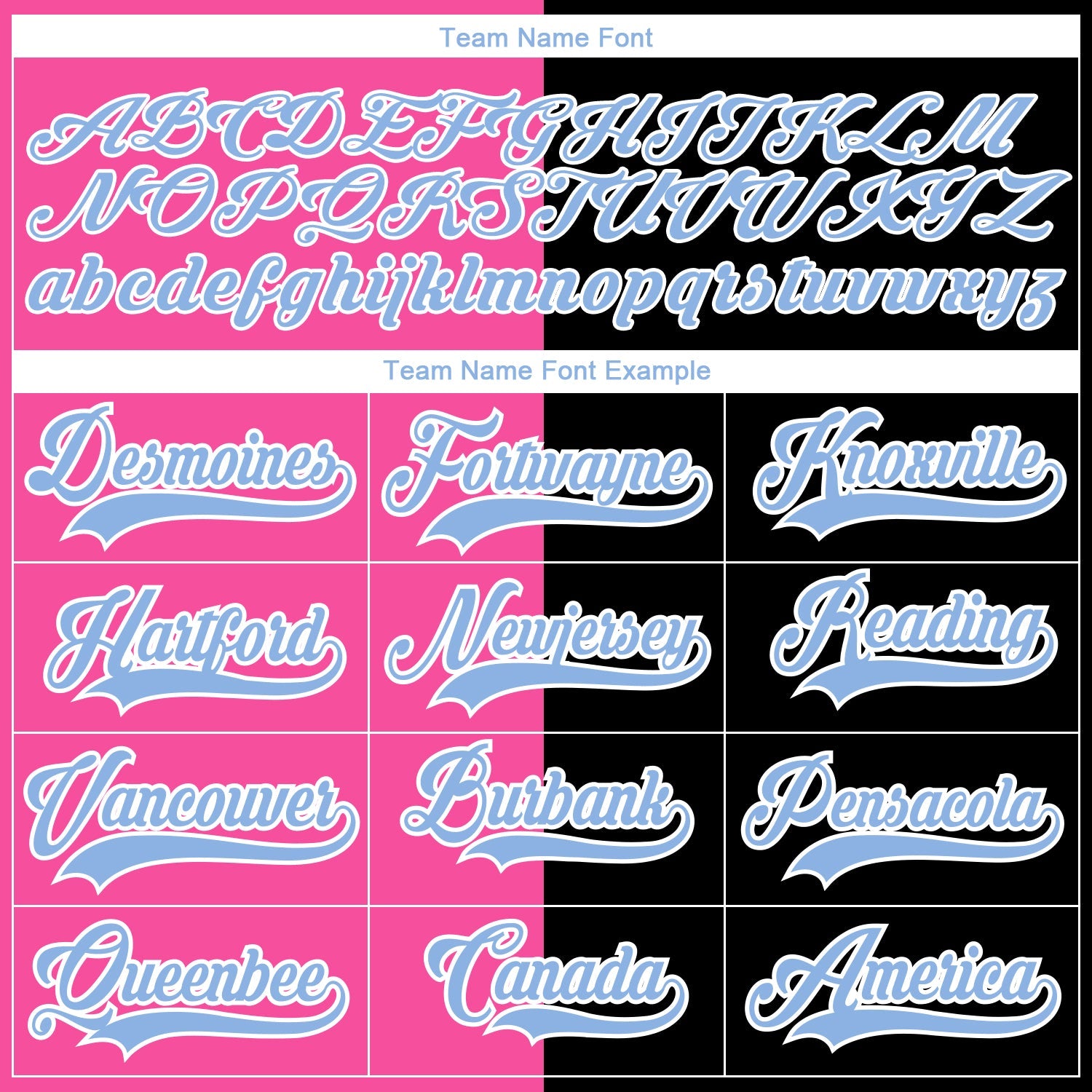 Custom Black Light Blue Pink-White Split Fashion Hockey Lace Neck Jersey