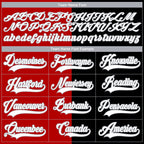 Custom Black White Red-Gray Split Fashion Hockey Lace Neck Jersey