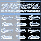 Custom Black Light Blue Gray-White Split Fashion Hockey Lace Neck Jersey