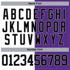 Custom Purple Black Gray-White Split Fashion Hockey Lace Neck Jersey