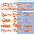 Custom Light Blue Orange-White Split Fashion Hockey Lace Neck Jersey