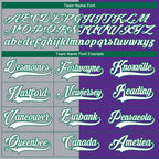 Custom Purple Kelly Green Gray-White Split Fashion Hockey Lace Neck Jersey