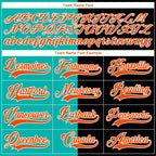 Custom Black Orange Aqua-White Split Fashion Hockey Lace Neck Jersey