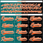 Custom Black Orange Teal-White Split Fashion Hockey Lace Neck Jersey