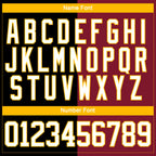 Custom Crimson White Black-Gold Split Fashion Hockey Lace Neck Jersey