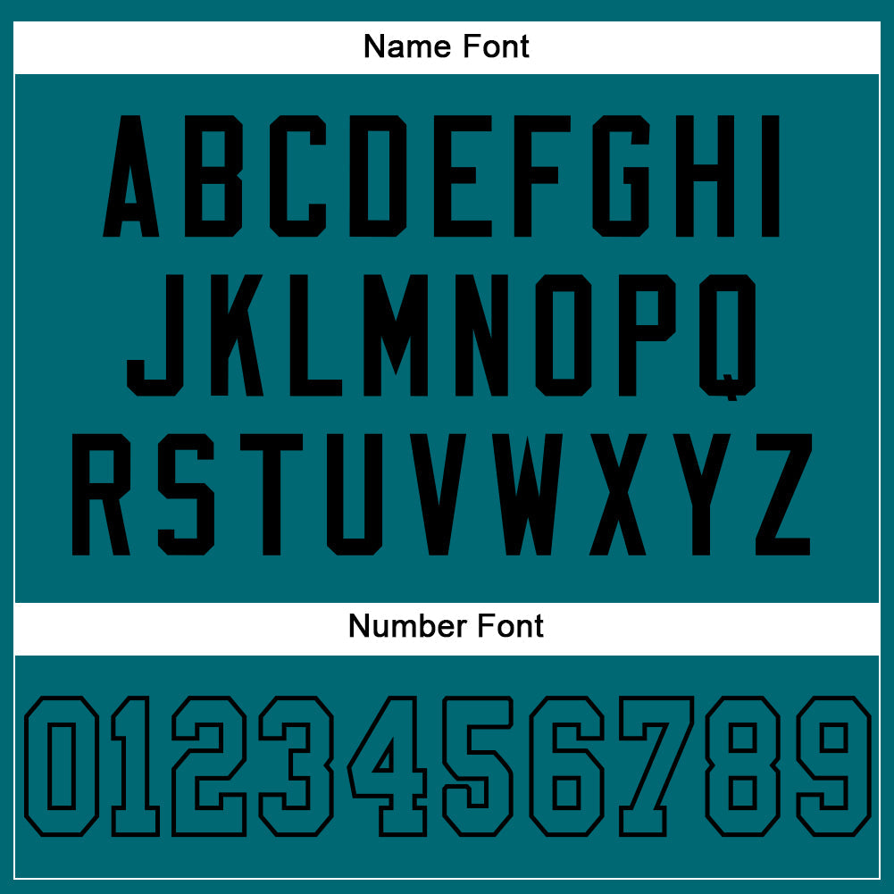 Custom Teal Teal-Black Mesh Authentic Football Jersey