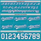 Custom Teal White-Royal Authentic Throwback Basketball Shorts