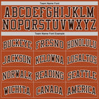 Custom Texas Orange Brown-White Authentic Basketball Jersey