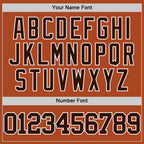 Custom Texas Orange Brown-White Authentic Basketball Jersey