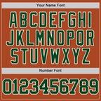 Custom Texas Orange Green-White Authentic Basketball Jersey