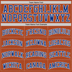 Custom Texas Orange Royal-White Authentic Basketball Jersey