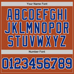 Custom Texas Orange Royal-White Authentic Basketball Jersey