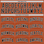 Custom Texas Orange Black-White Authentic Basketball Jersey