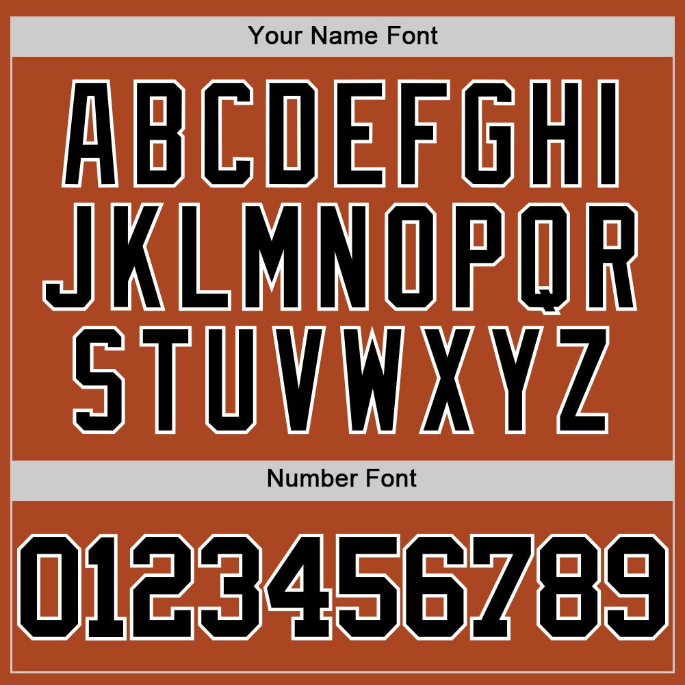 Custom Texas Orange Black-White Authentic Basketball Jersey