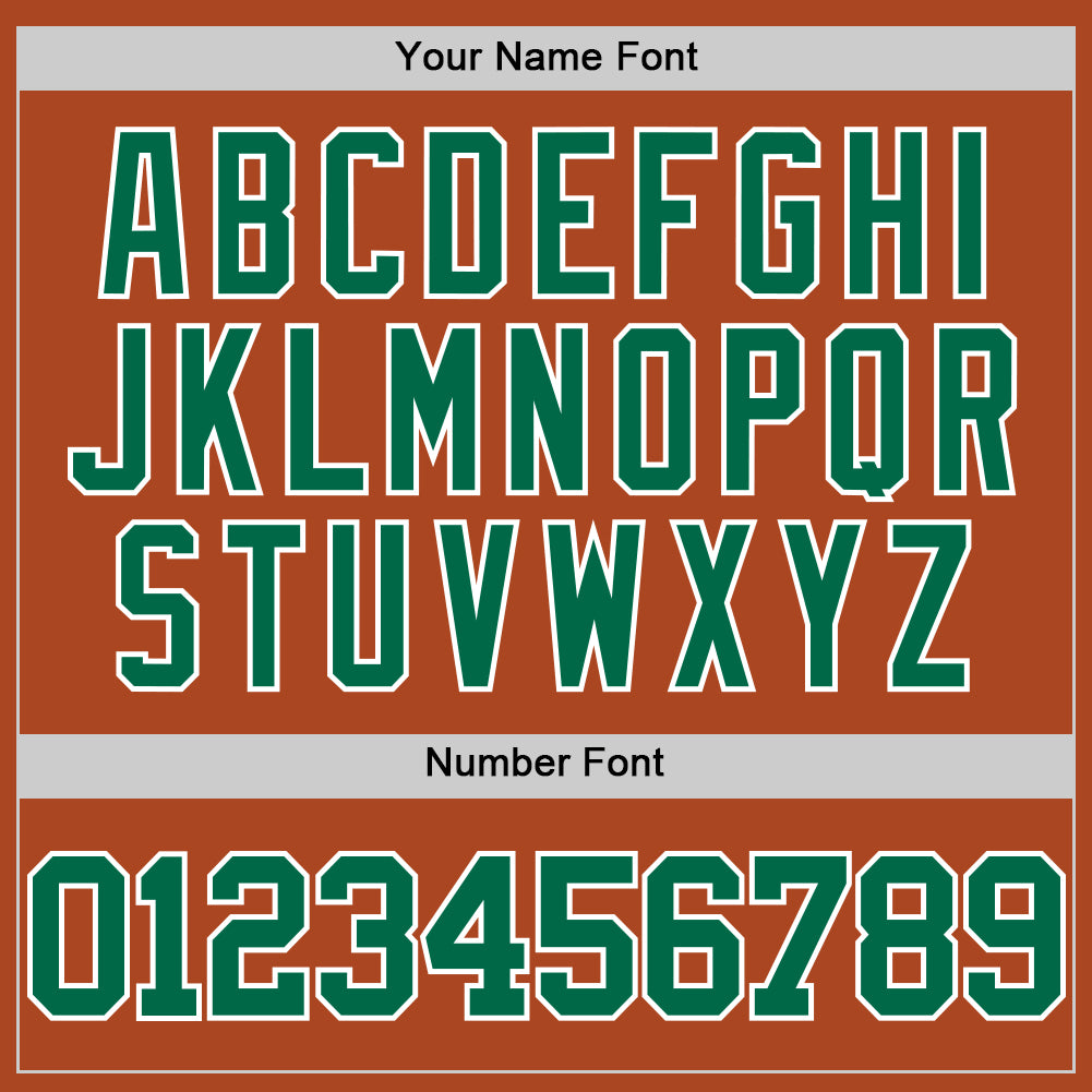 Custom Texas Orange Kelly Green-White Authentic Basketball Jersey