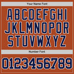 Custom Texas Orange Navy-White Authentic Basketball Jersey