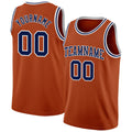 Custom Texas Orange Navy-White Authentic Basketball Jersey