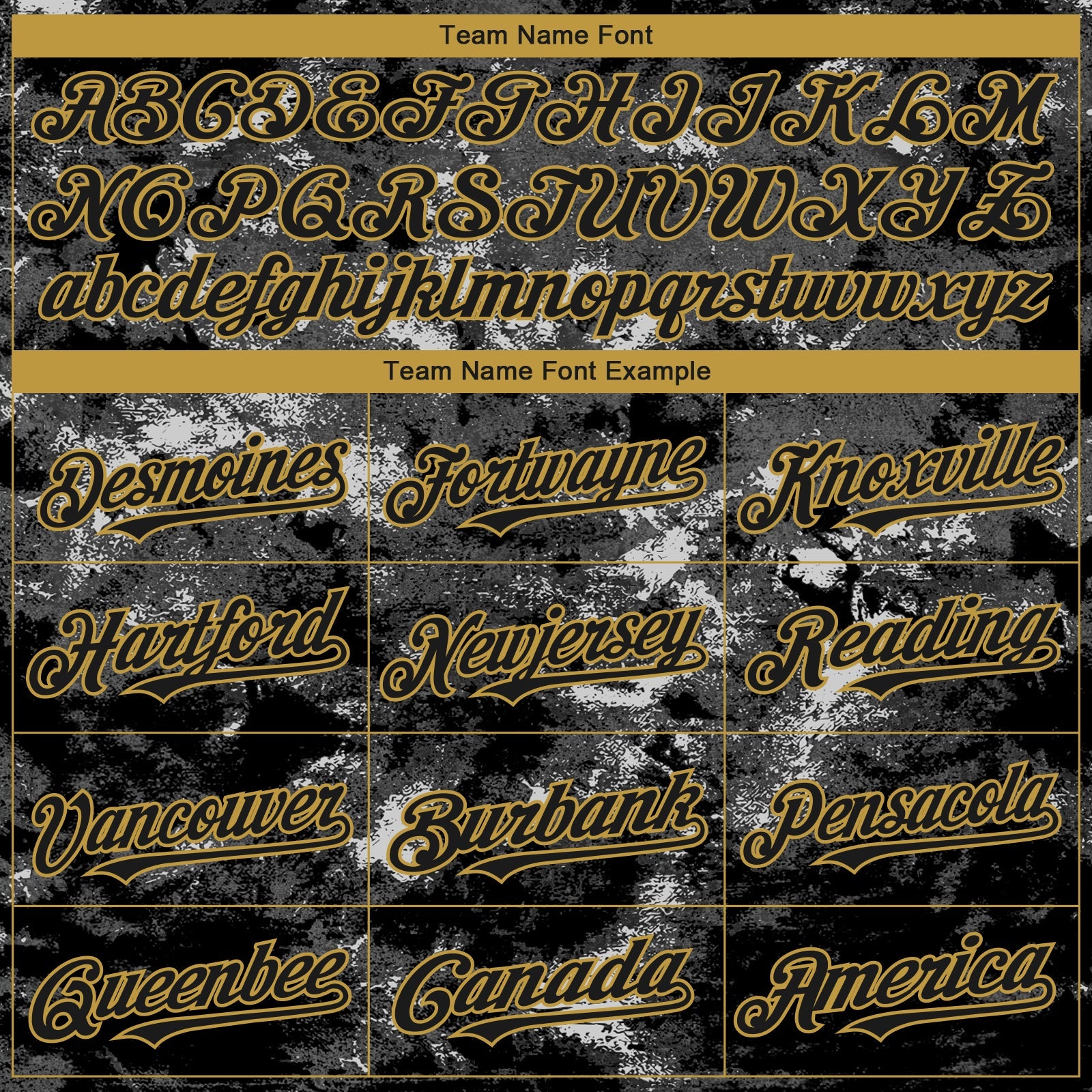 Custom Tie Dye Black-Old Gold 3D Authentic Baseball Jersey