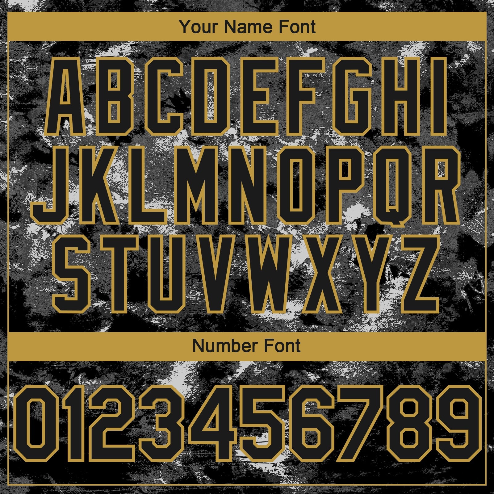 Custom Tie Dye Black-Old Gold 3D Authentic Baseball Jersey