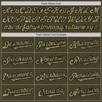 Custom Olive Camo Black-Cream Authentic Salute To Service Two Tone Baseball Jersey