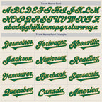 Custom Cream Kelly Green-Old Gold Authentic Two Tone Baseball Jersey