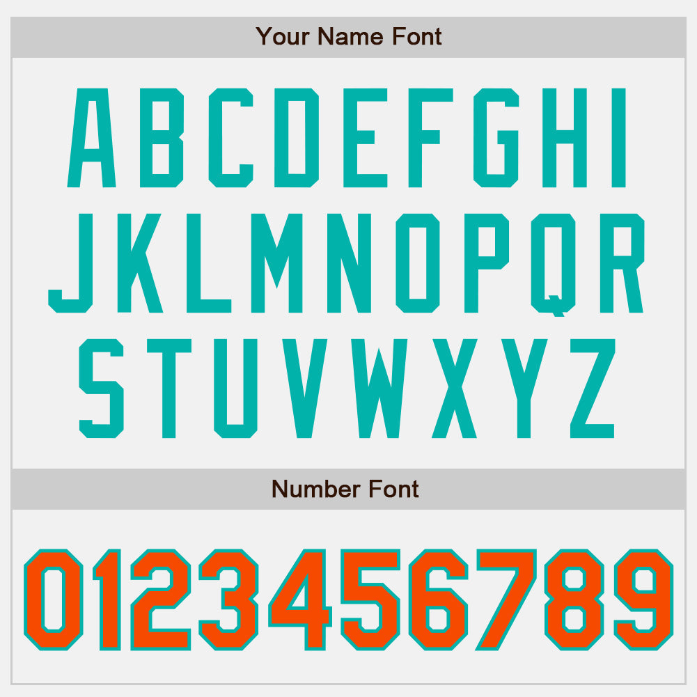 Custom White Orange Pinstripe Aqua Authentic Two Tone Baseball Jersey