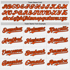 Custom White Orange Pinstripe Brown Authentic Two Tone Baseball Jersey