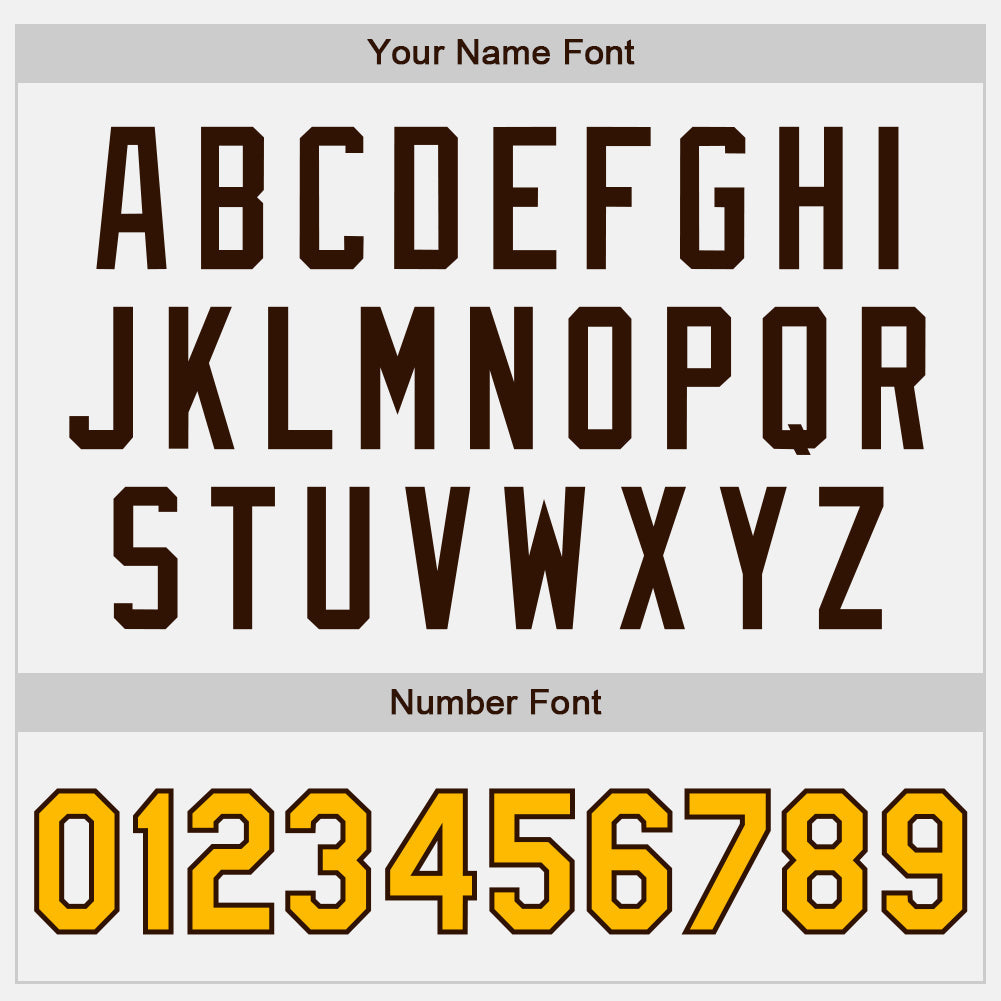 Custom White Gold Pinstripe Brown Authentic Two Tone Baseball Jersey