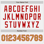 Custom White Old Gold Pinstripe Red Authentic Two Tone Baseball Jersey