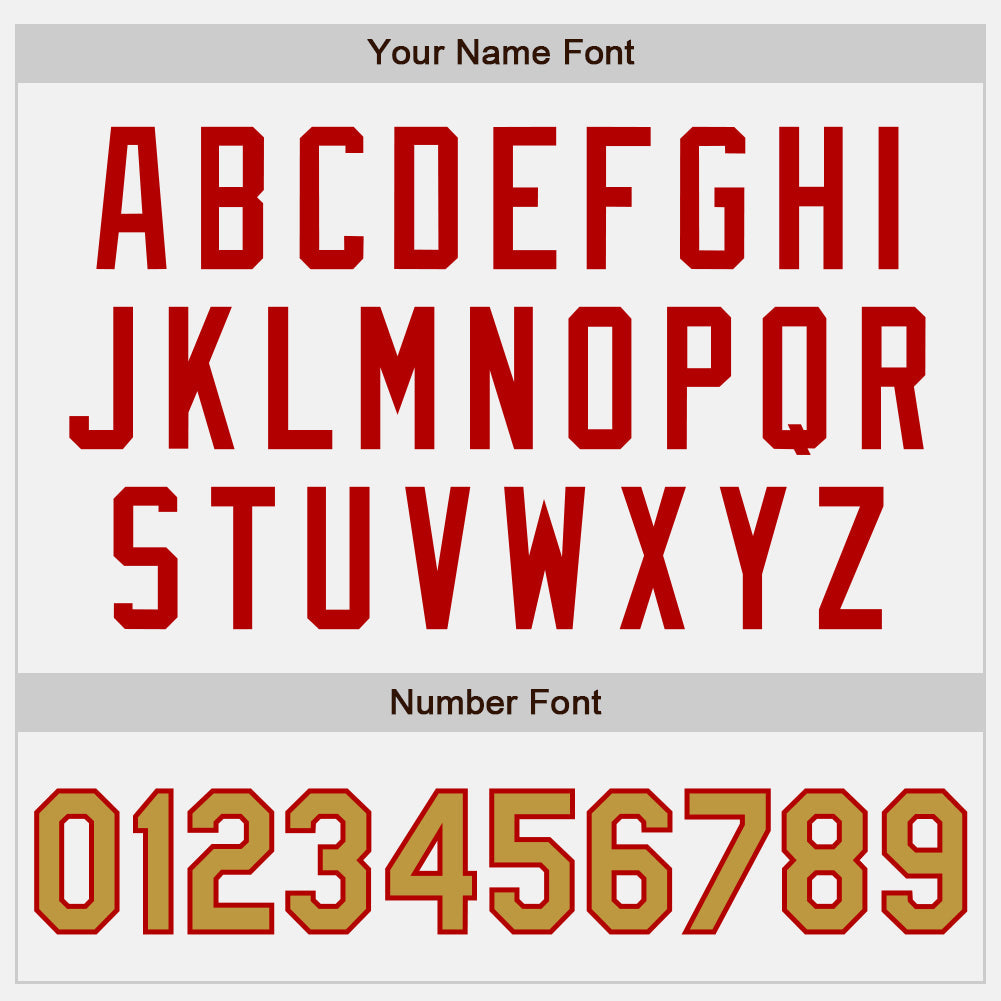 Custom White Old Gold Pinstripe Red Authentic Two Tone Baseball Jersey