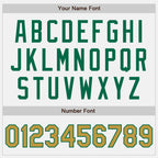 Custom White Old Gold Pinstripe Kelly Green Authentic Two Tone Baseball Jersey