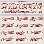 Custom Cream Crimson Pinstripe Crimson Authentic Two Tone Baseball Jersey