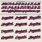 Custom Cream Crimson Pinstripe Navy Authentic Two Tone Baseball Jersey