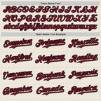 Custom Cream Crimson Pinstripe Black Authentic Two Tone Baseball Jersey