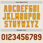 Custom Cream Crimson Pinstripe Gold Authentic Two Tone Baseball Jersey