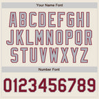 Custom Cream Crimson Pinstripe Gray Authentic Two Tone Baseball Jersey