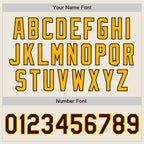 Custom Cream Brown Pinstripe Gold Authentic Two Tone Baseball Jersey