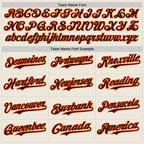 Custom Cream Brown Pinstripe Orange Authentic Two Tone Baseball Jersey