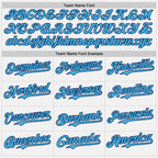 Custom White Sky Blue Pinstripe Navy Authentic Two Tone Baseball Jersey